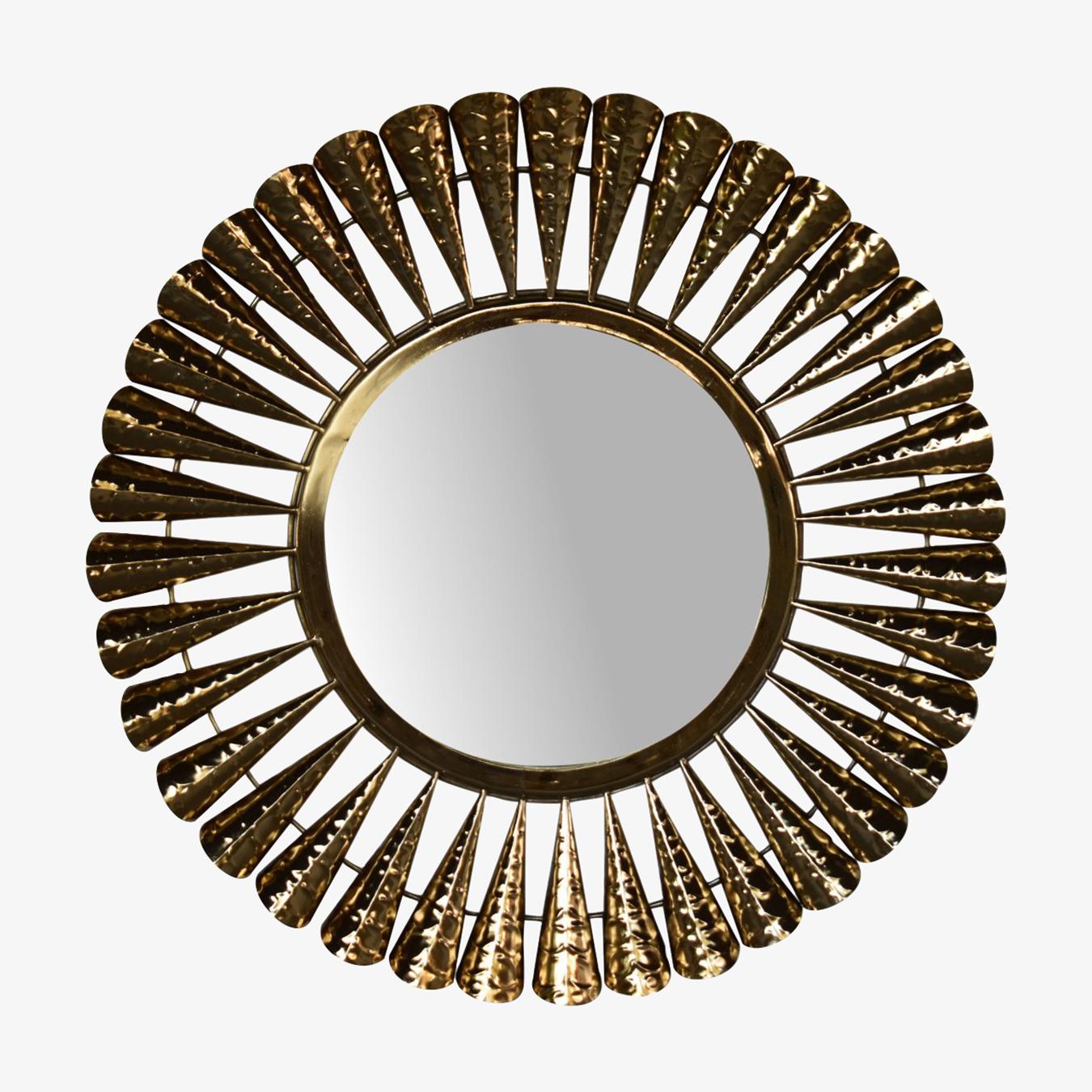 Brass Coned Mirror by Artisan Furniture
