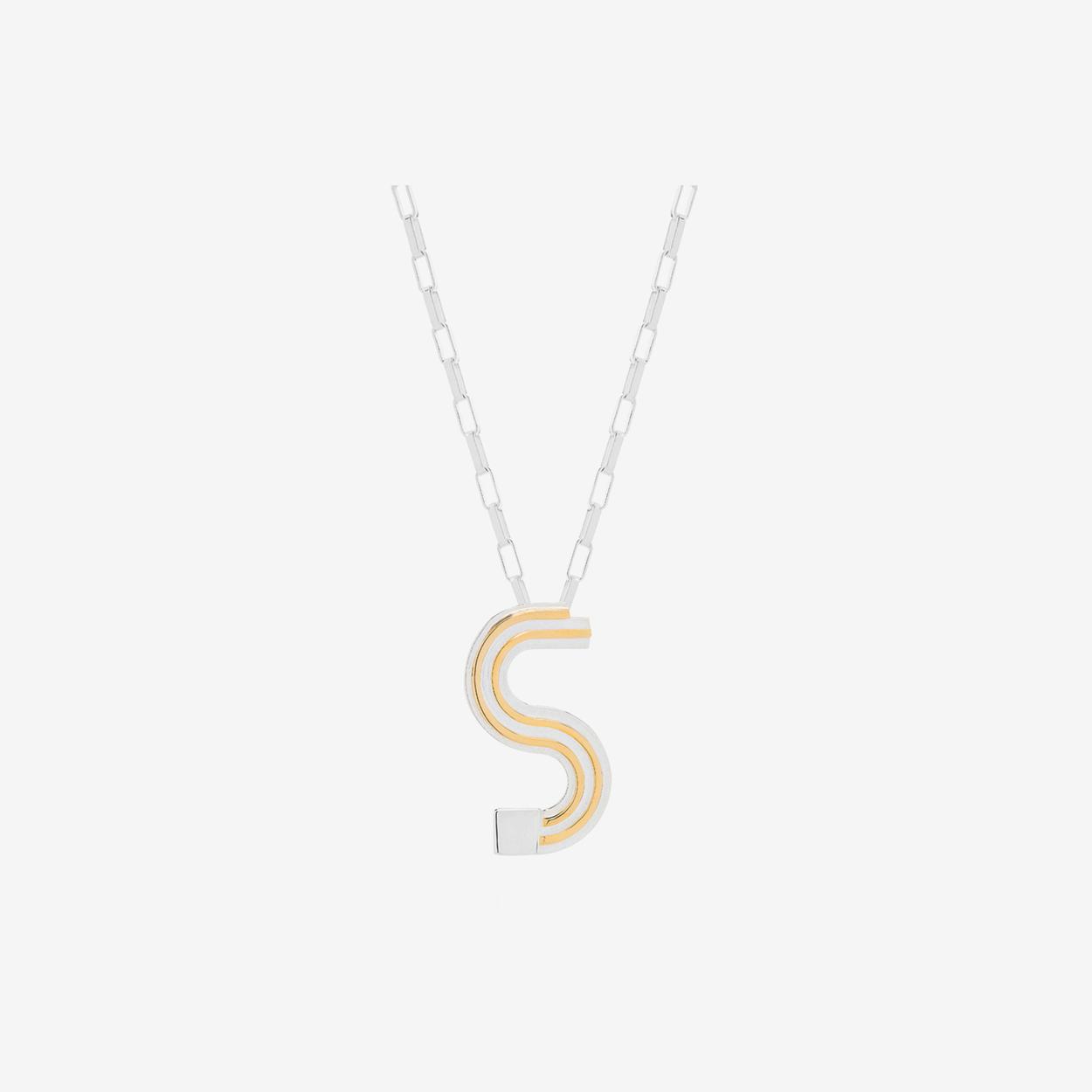 Saxony S Initial Necklace by Yasmin Everley Jewellery