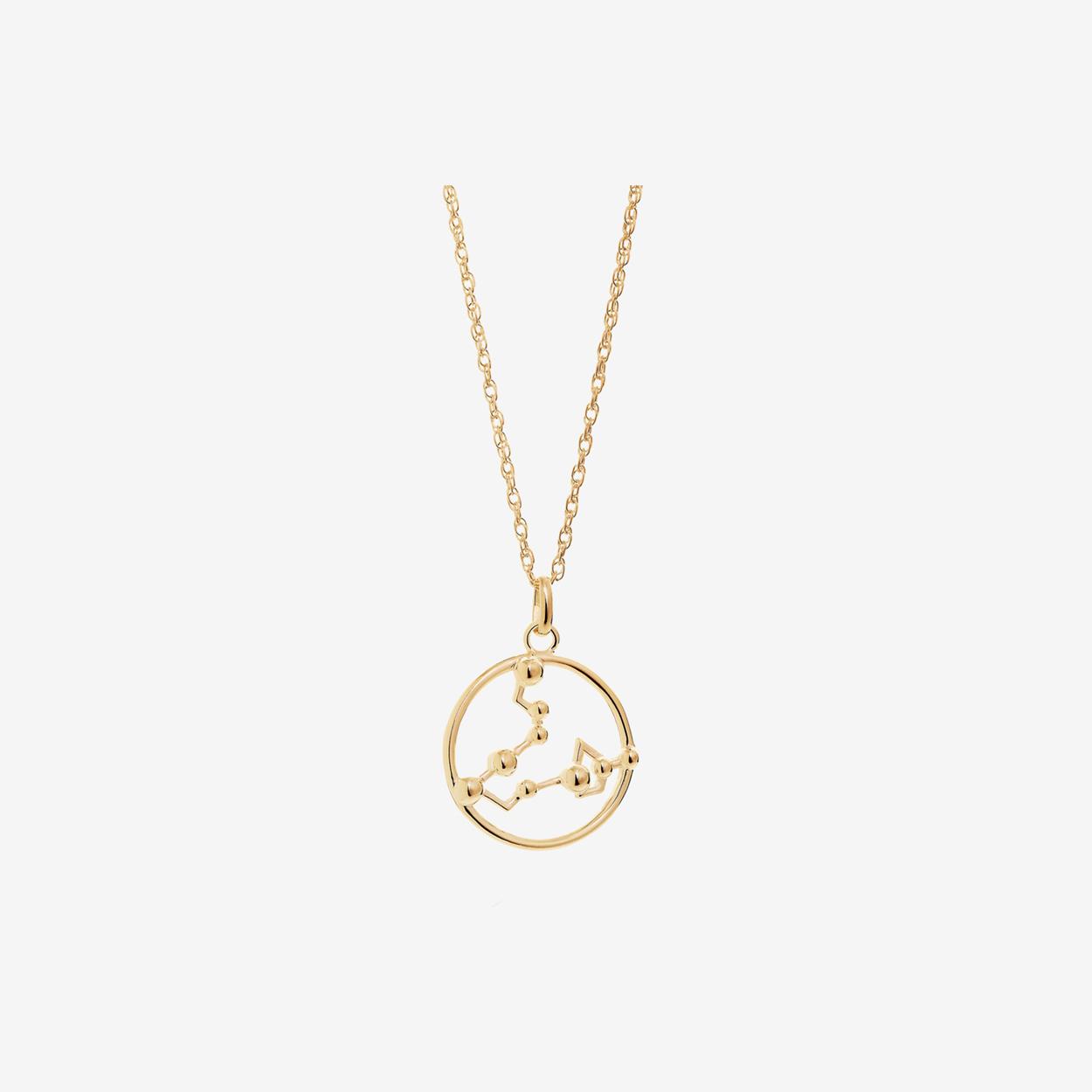 Gold Pisces Astrology Necklace by Yasmin Everley Jewellery