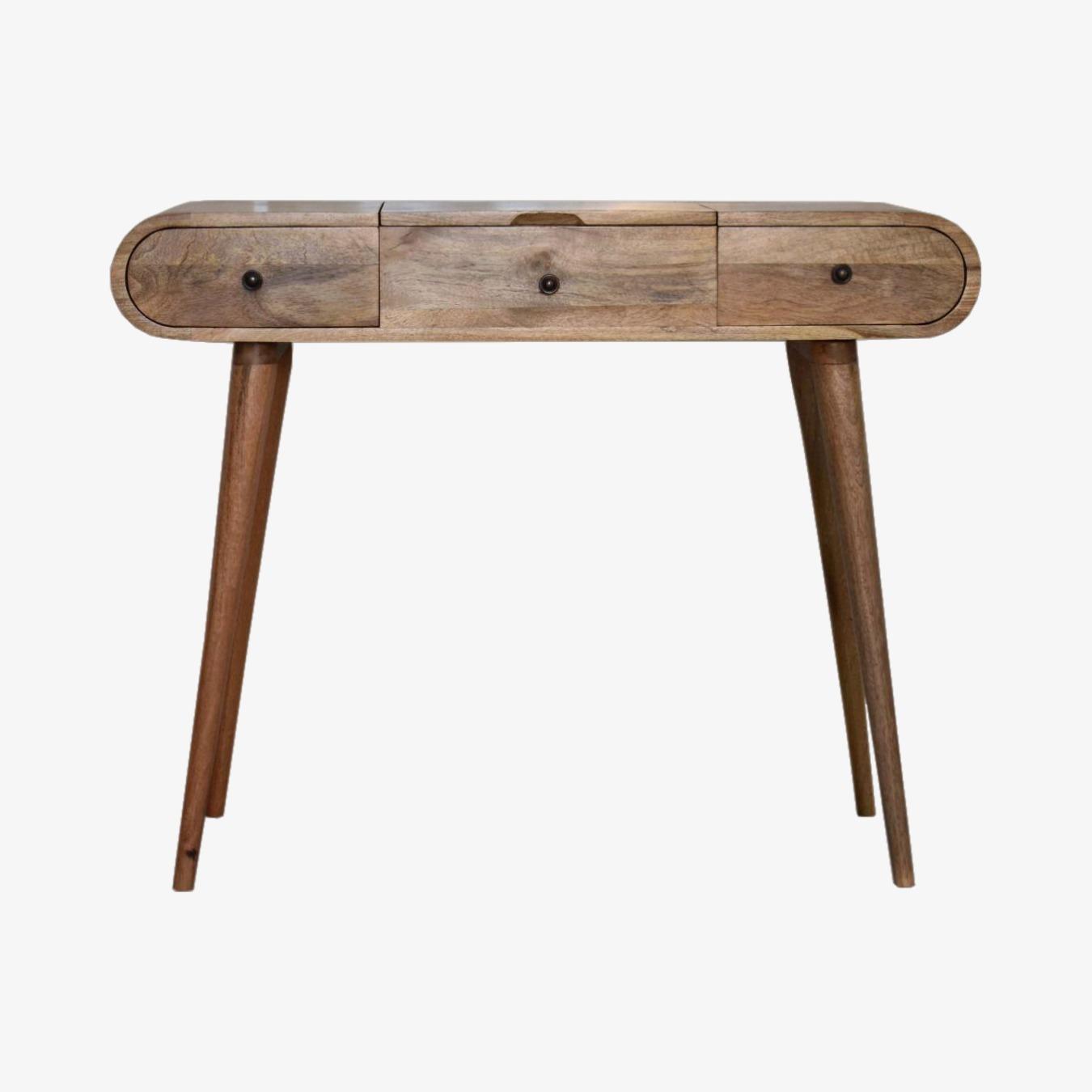 Dressing Table With Foldable Mirror by Artisan Furniture
