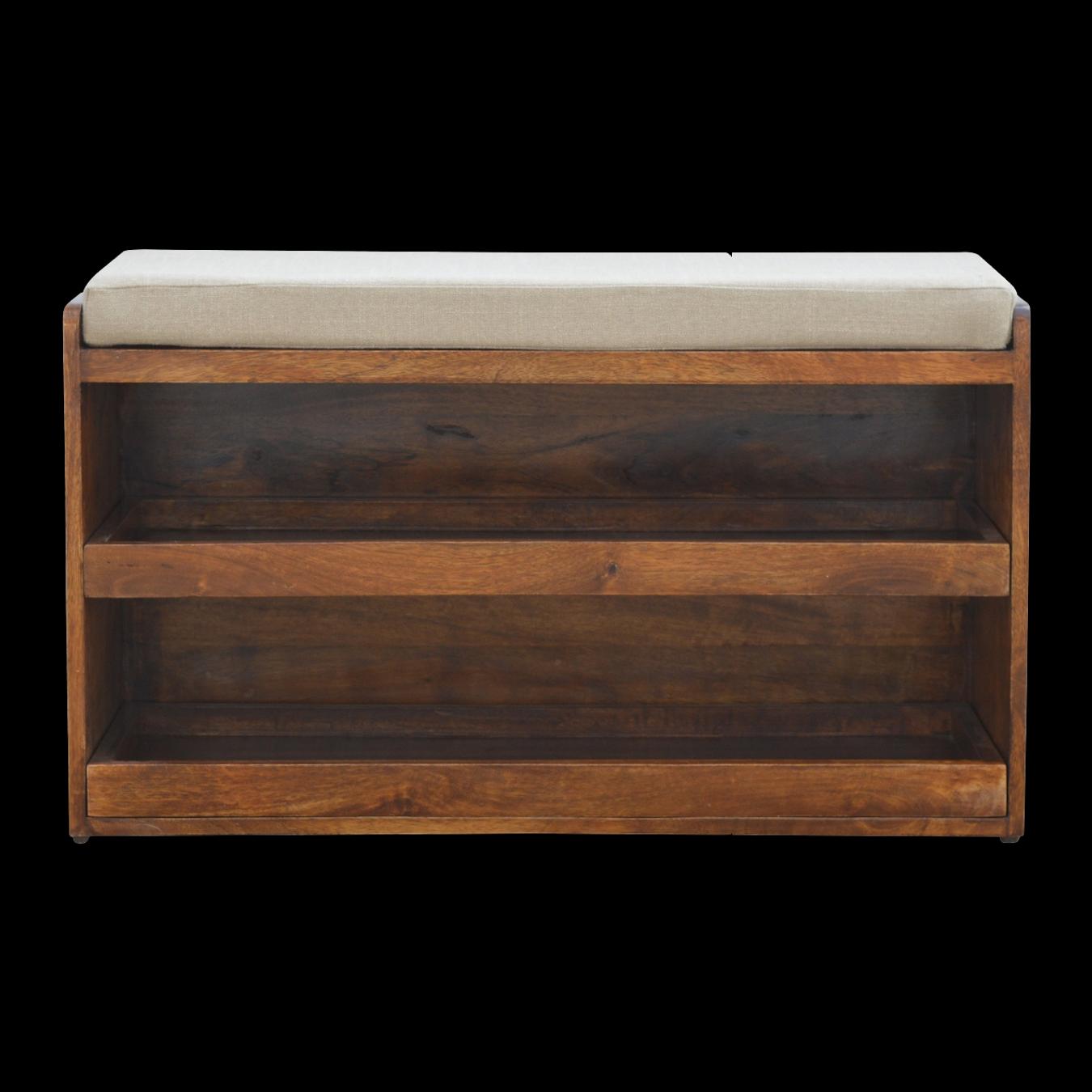 Mud Linen Pull out Shoe Bench by Artisan Furniture