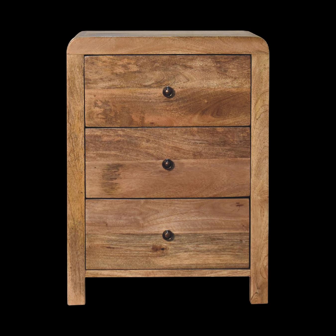 Aspen Oak-ish 3 Drawer Bedside by Artisan Furniture