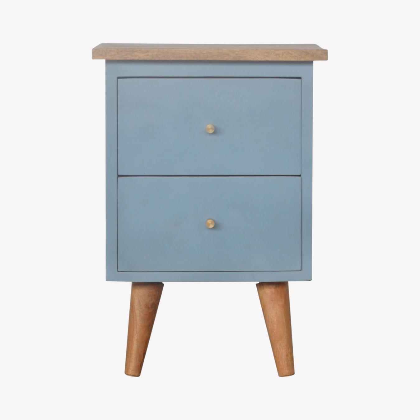 Hand Painted Bedside - Blue by Artisan Furniture