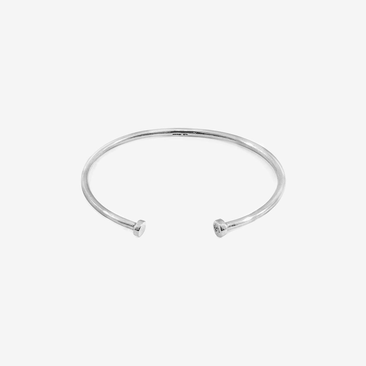 Ditton Round Midi Wayfarer Silver Bangle by Anchor & Crew