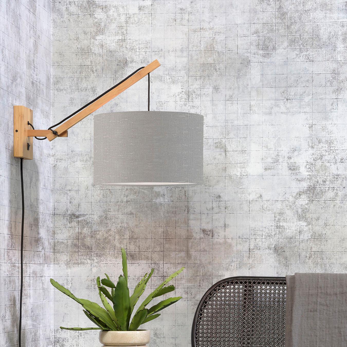 Andes Wall Lamp - Natural / Light Grey by Good&Mojo