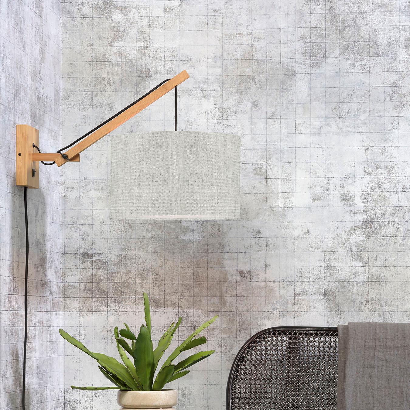 Andes Wall Lamp - Natural / Light Linen by Good&Mojo