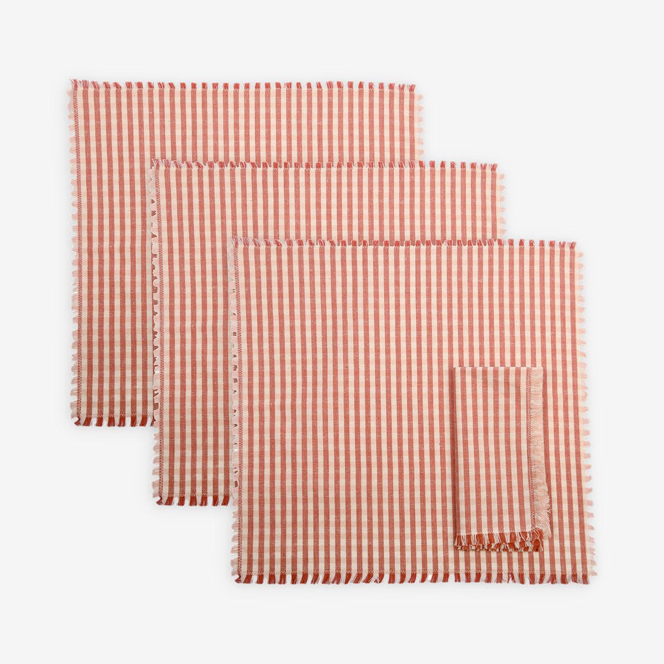 Gingham Napkins - Fig - Set of 4 by Raine & Humble