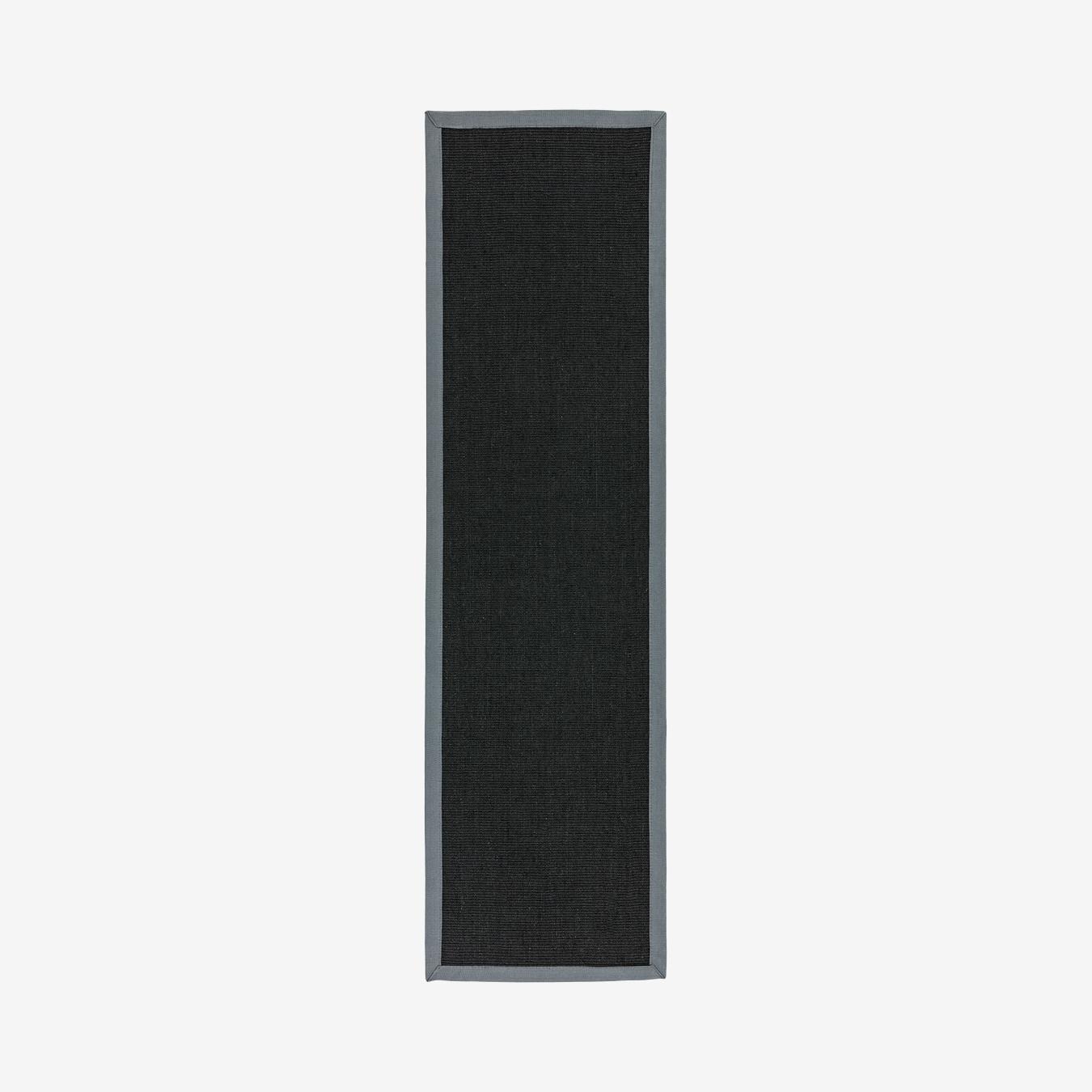 Sisal Runner Rug - Black / Grey by Asiatic