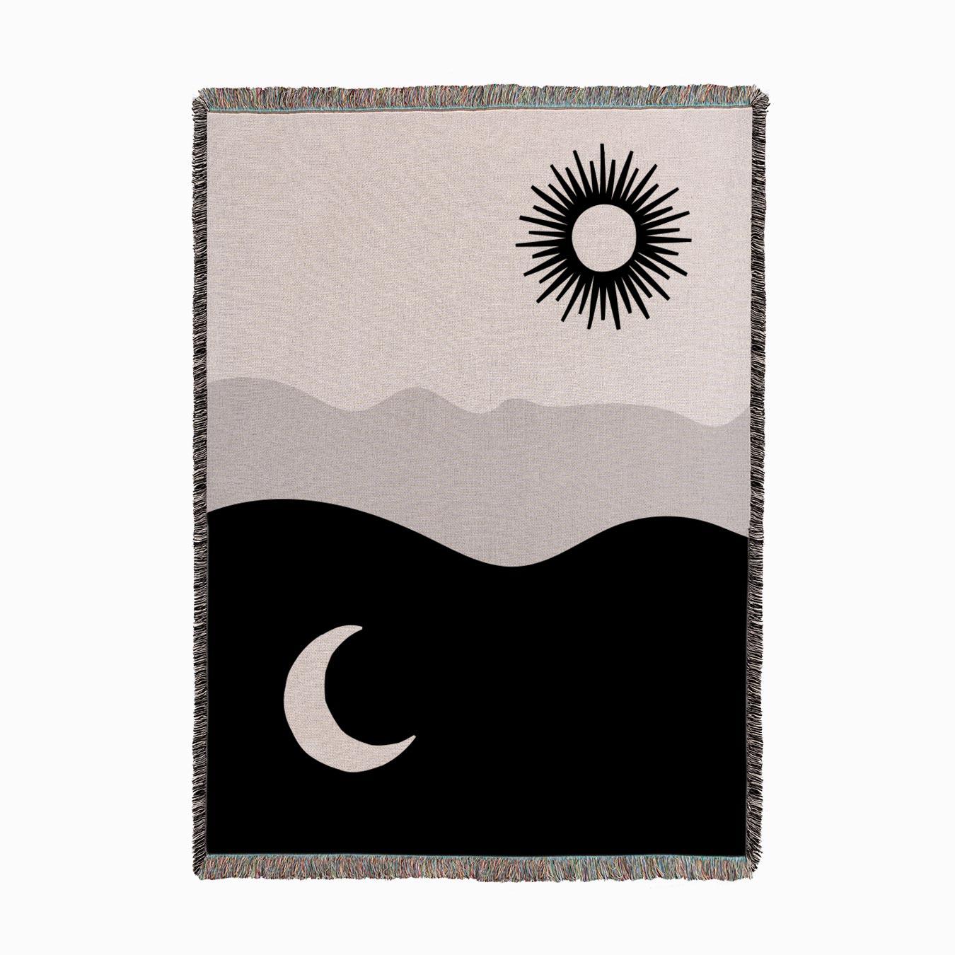 Boho Yin Yan Woven Throw by Mambo Textiles