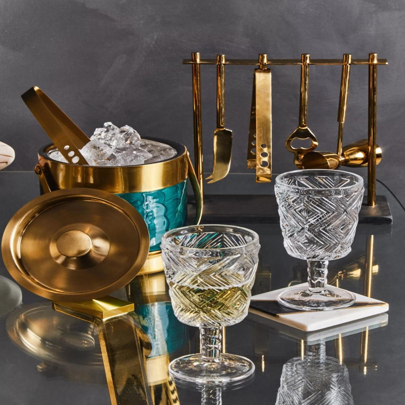 Fleur Clear Wine Glasses - Four by Fifty Five South