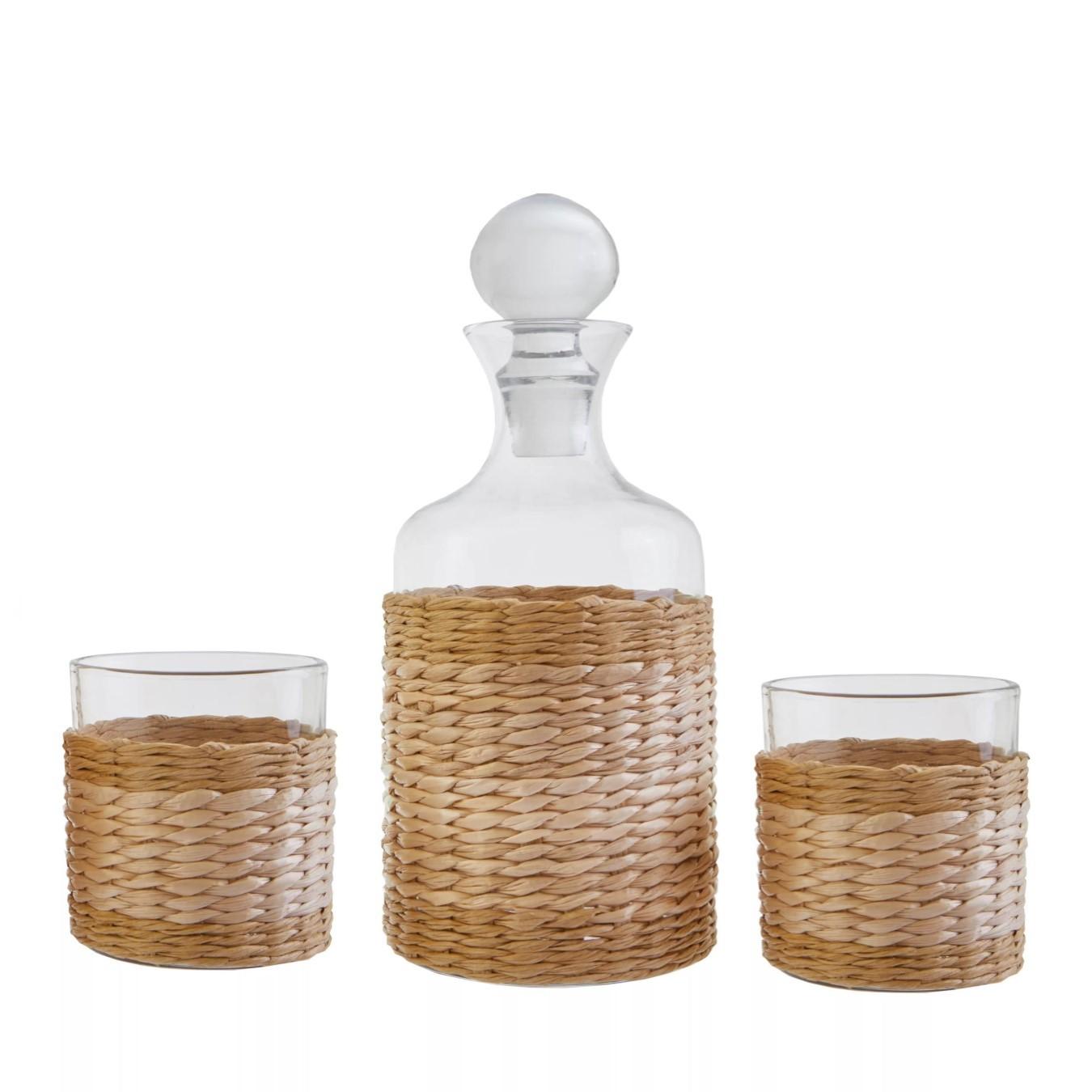 Juno Glass And Decanter - Three Piece Set by Fifty Five South