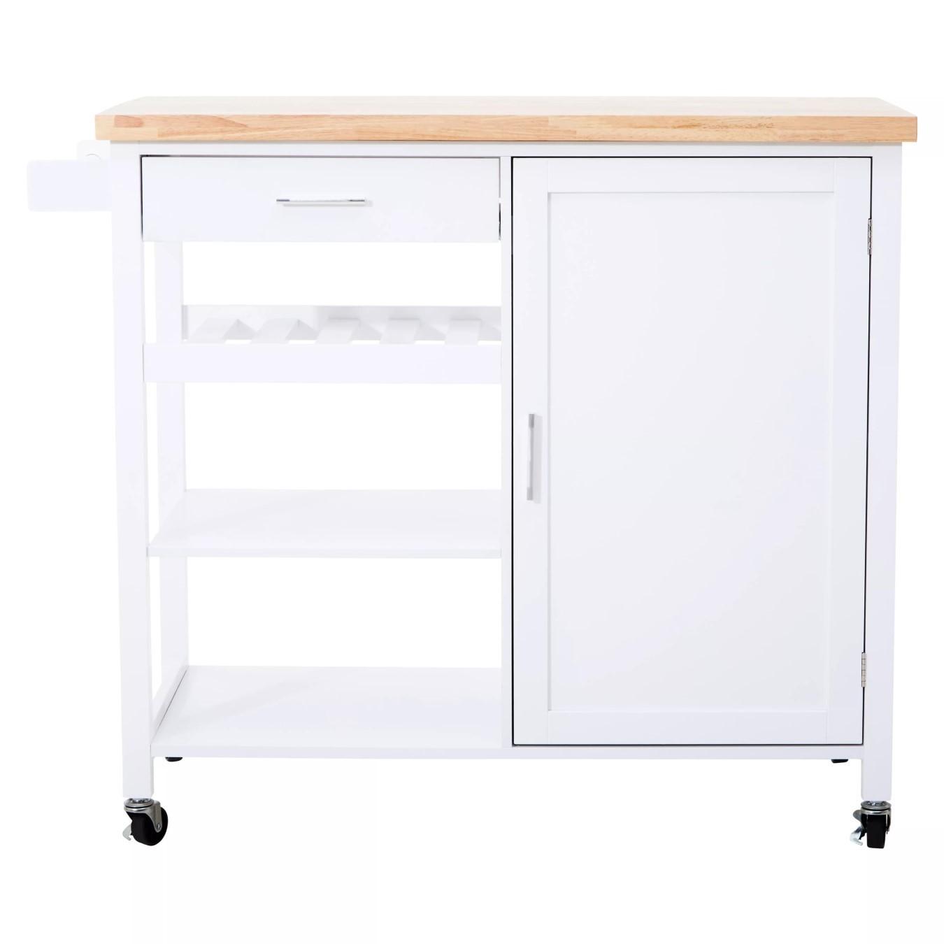 Frankfurt White Kitchen Trolley by Fifty Five South