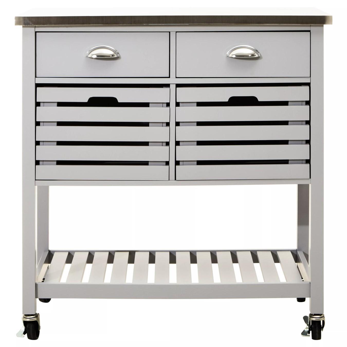 Frankfurt Grey Kitchen Trolley by Fifty Five South