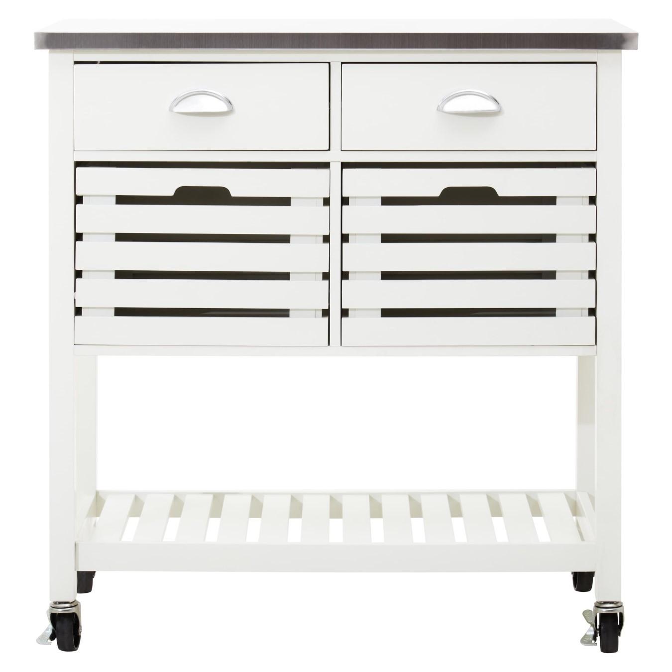 Frankfurt Cream Kitchen Trolley by Fifty Five South