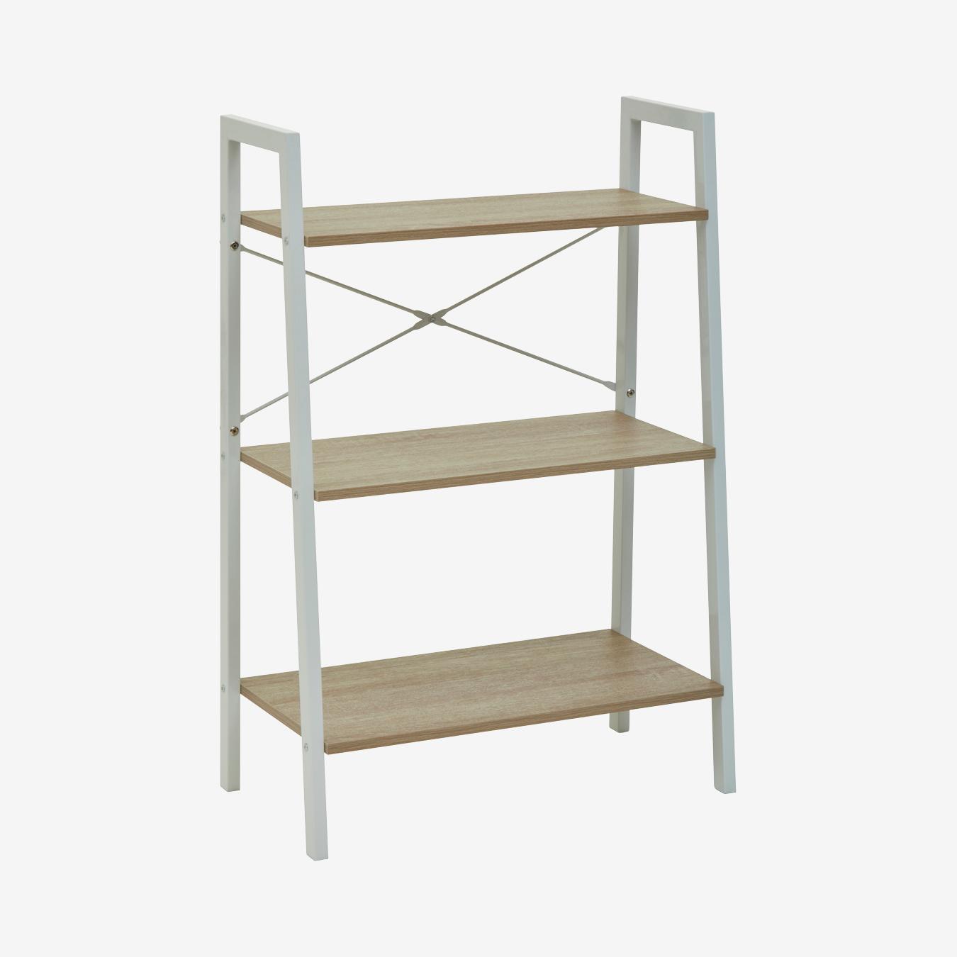 Bradbury 3 Tier Shelves - Natural Oak - White by Fifty Five South