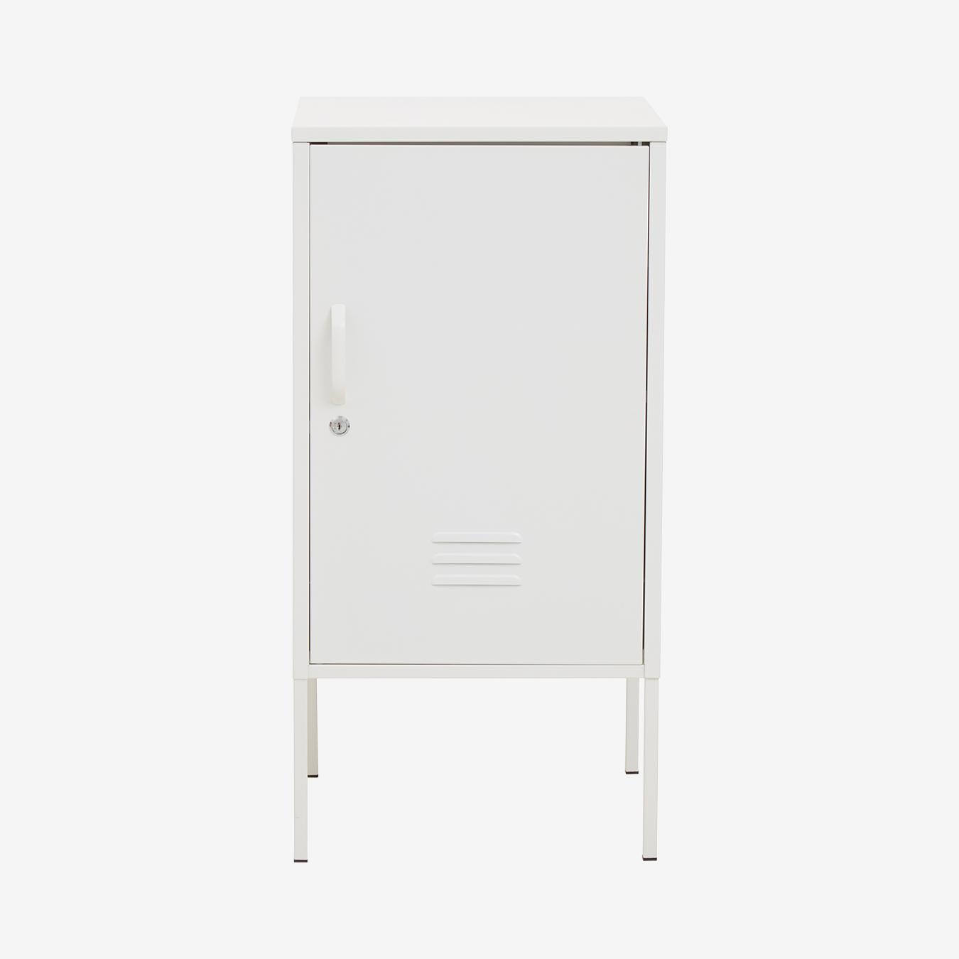 Academy 1-Door Metal Lockable Cabinet - White Powder Coat by Fifty Five South
