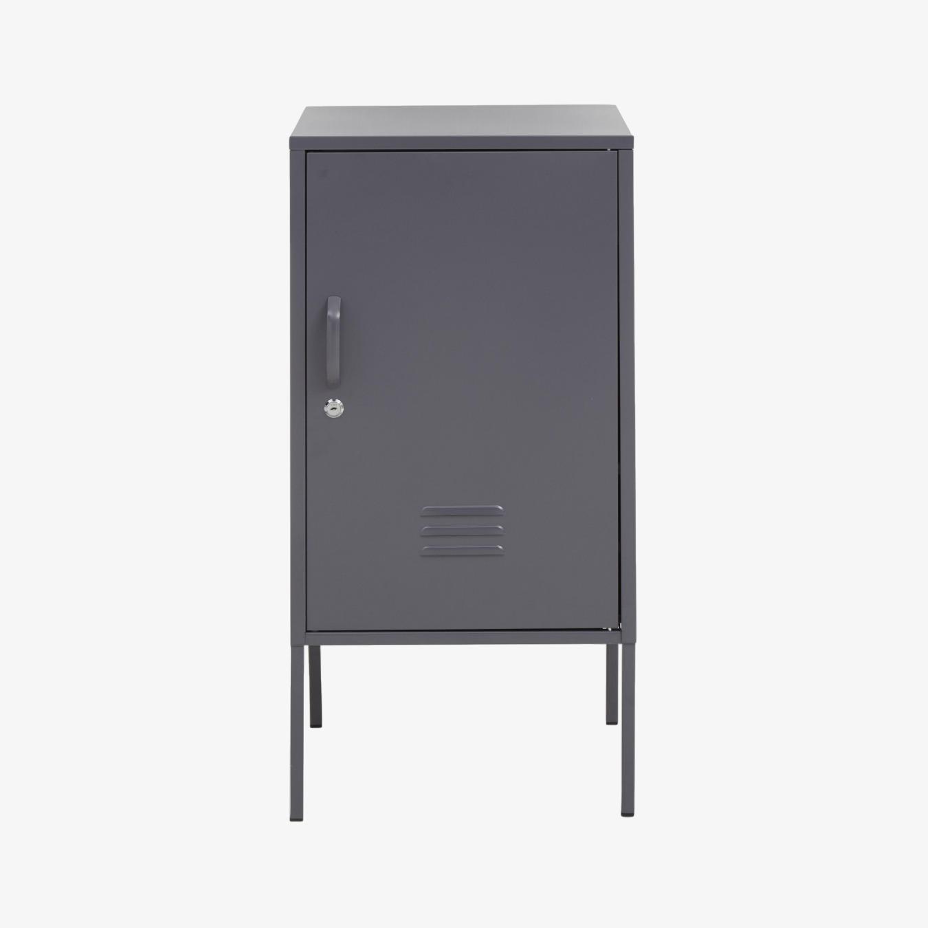 Academy 1-Door Metal Lockable Cabinet - Grey Powder by Fifty Five South