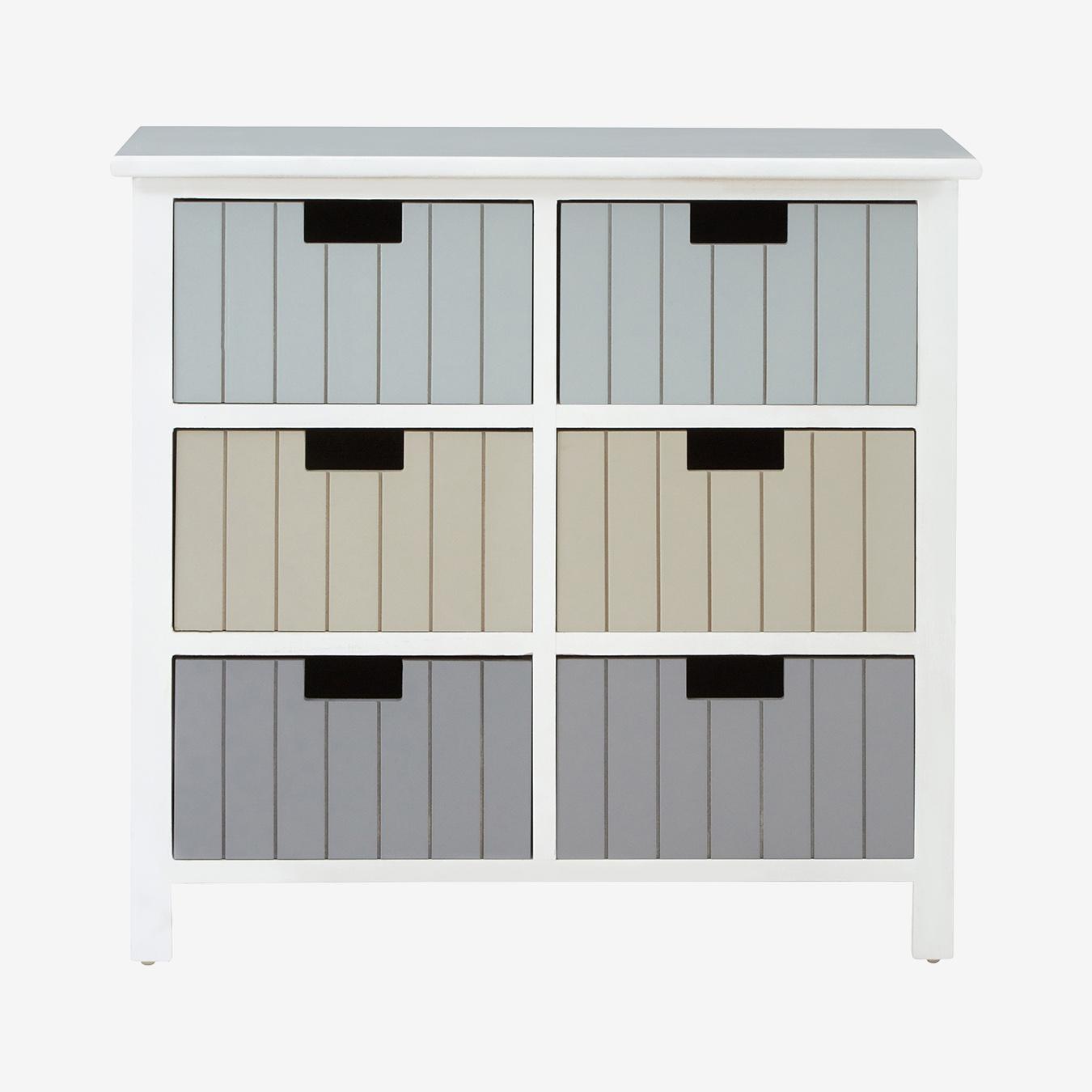 New England 6-Drawer Chest - White by Fifty Five South