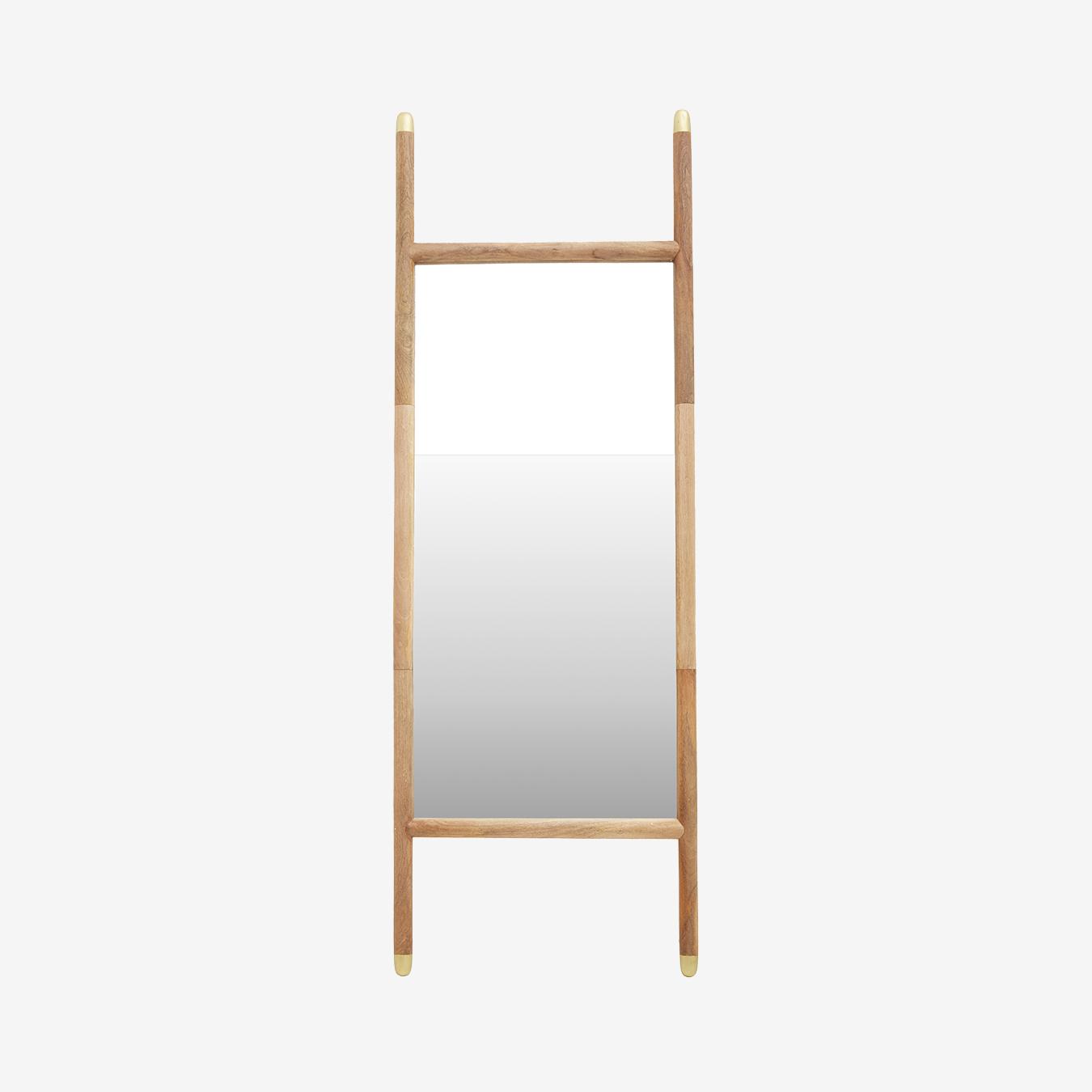 Nirav Floor Mirror - Natural / Wood by Fifty Five South