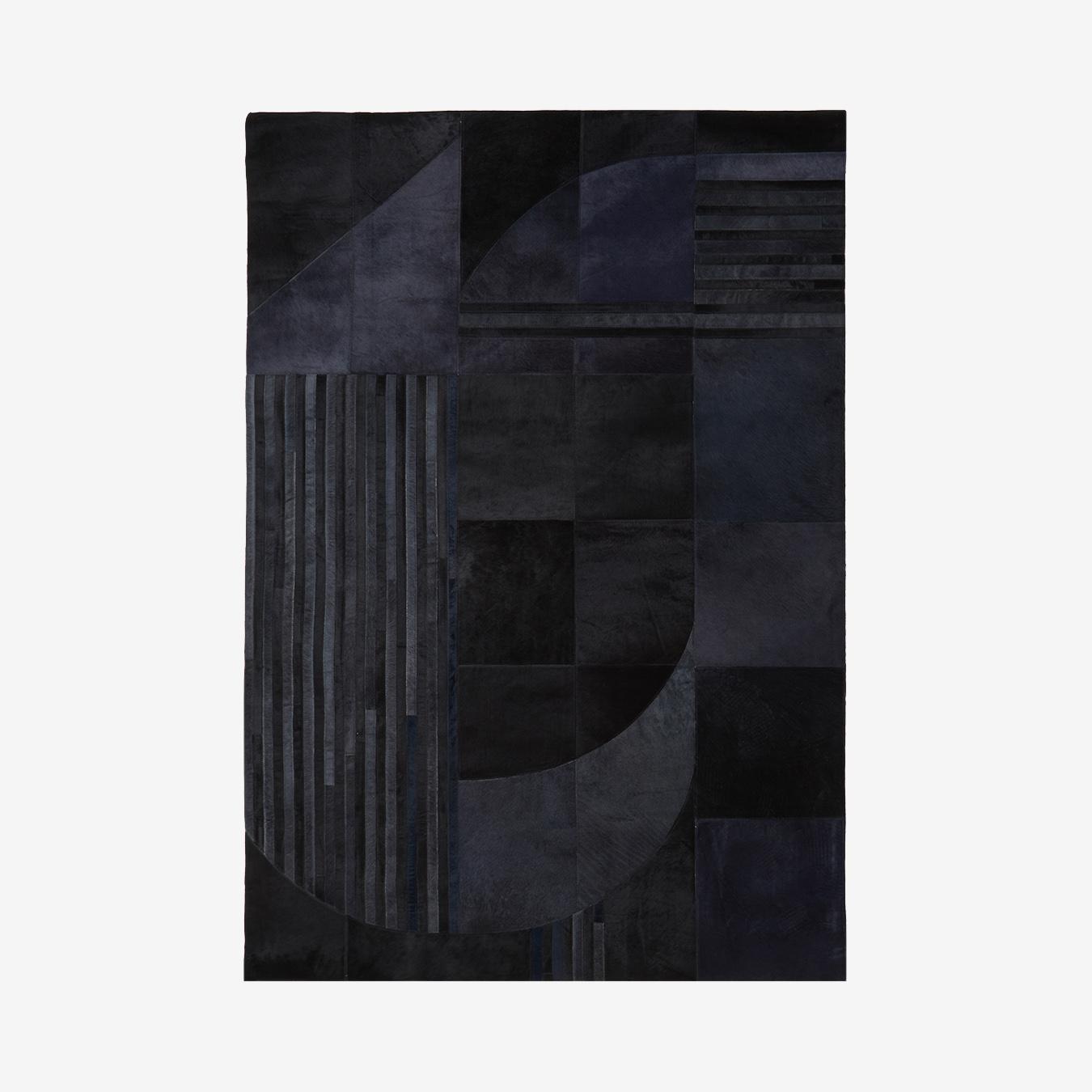 Safira Decorative Rug - Black / Grey by Fifty Five South