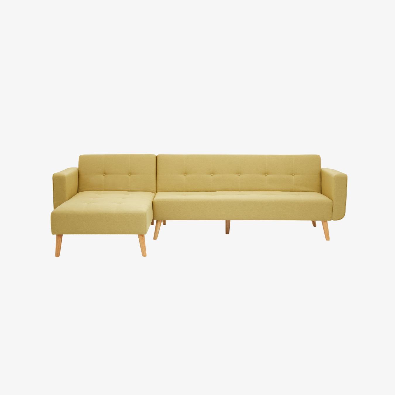 Hagen Sofa Bed - Olive Velvet / Oak by Fifty Five South