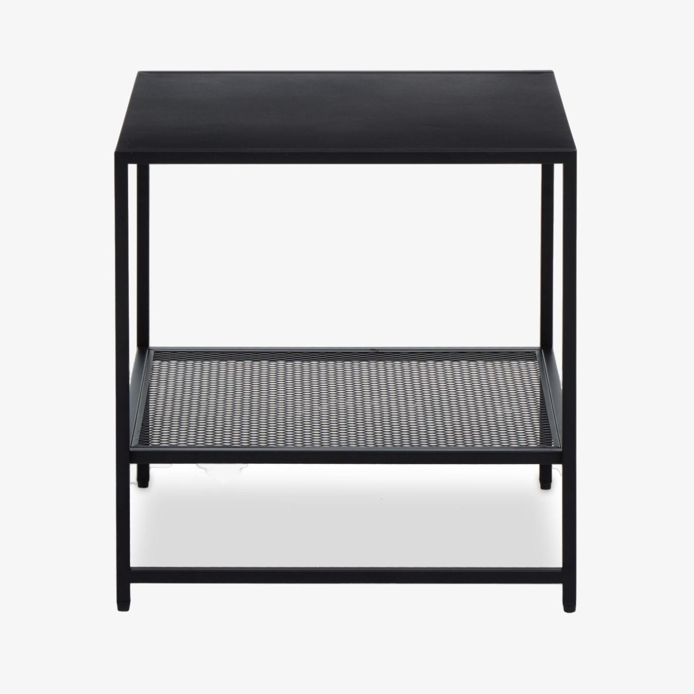 Acero End Table With Shelf - Black by Fifty Five South