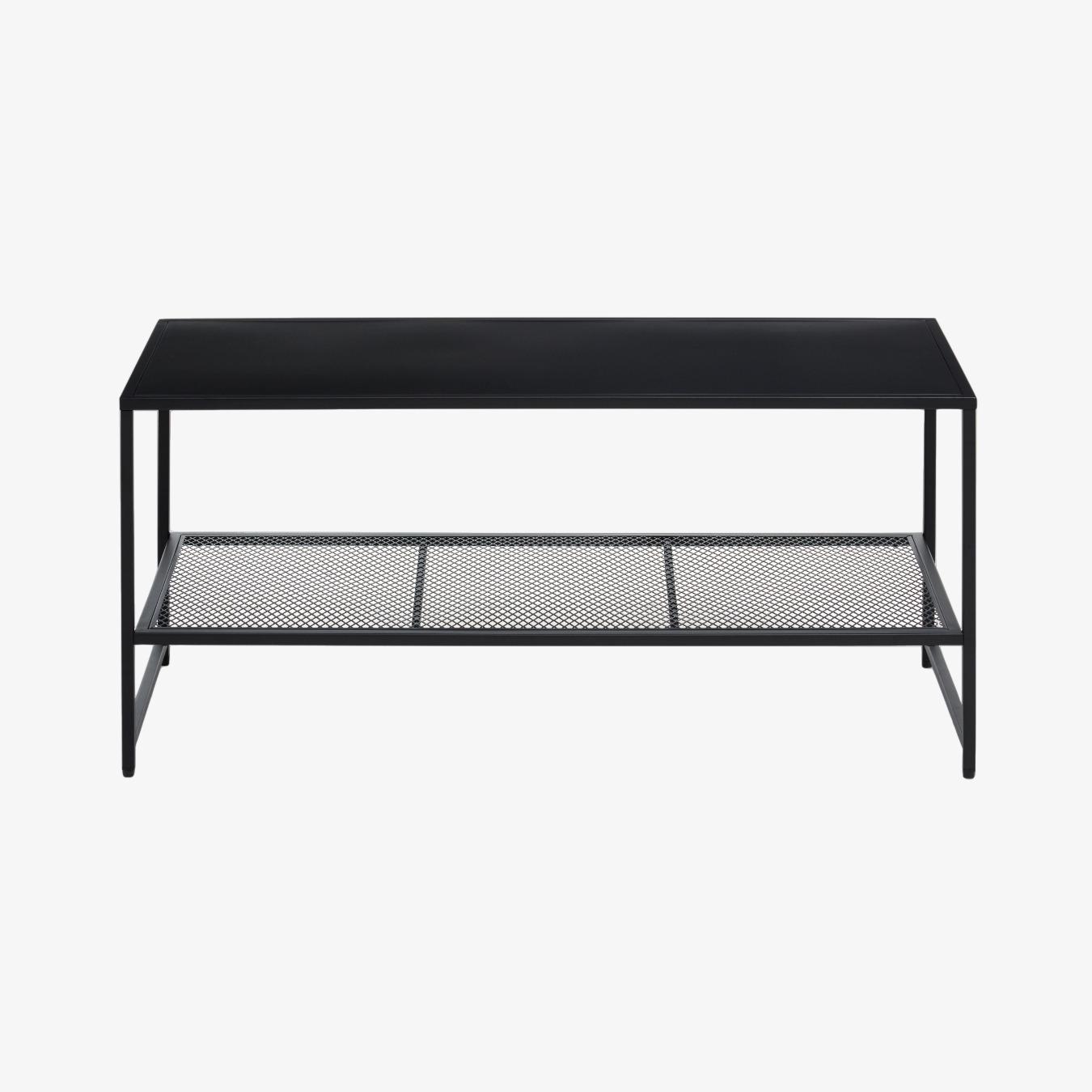 Acero Coffee Table With Shelf - Black by Fifty Five South