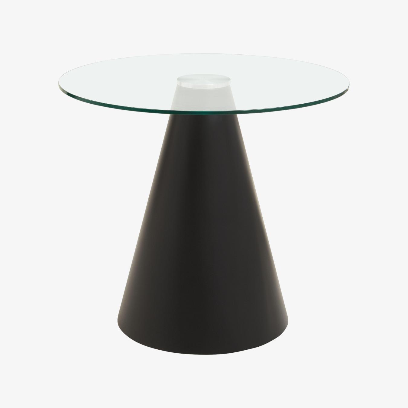Azelea Round Dining Table - Clear / Black by Fifty Five South
