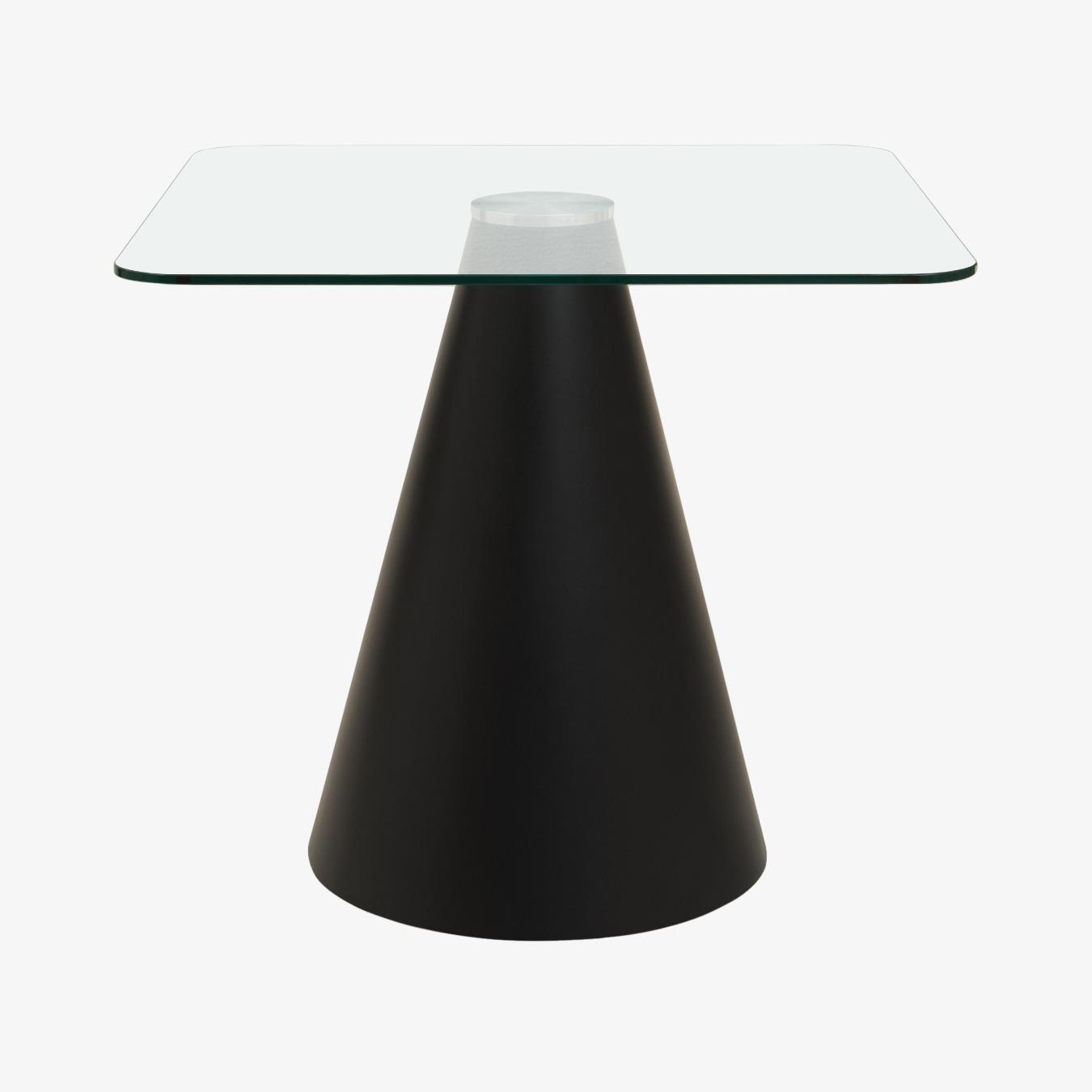 Azelea Square Dining Table - Clear / Black by Fifty Five South