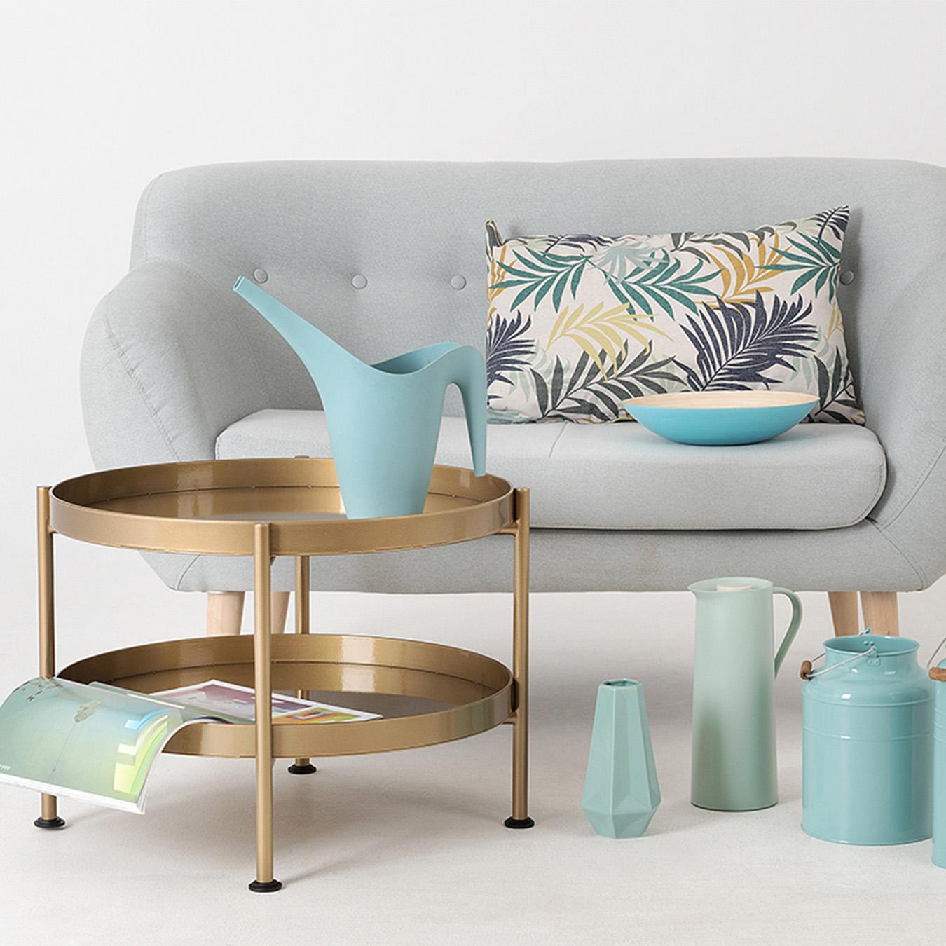 Hanna 40-2F Coffee Table - Gold by Custom Form