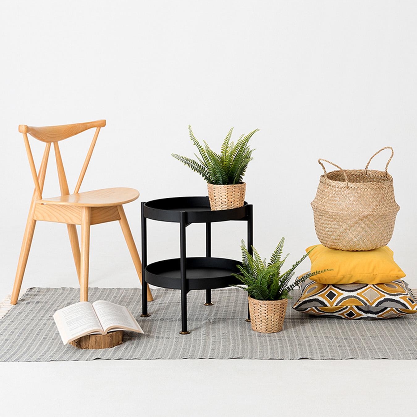 Hanna 40-2F Coffee Table - Black by Custom Form