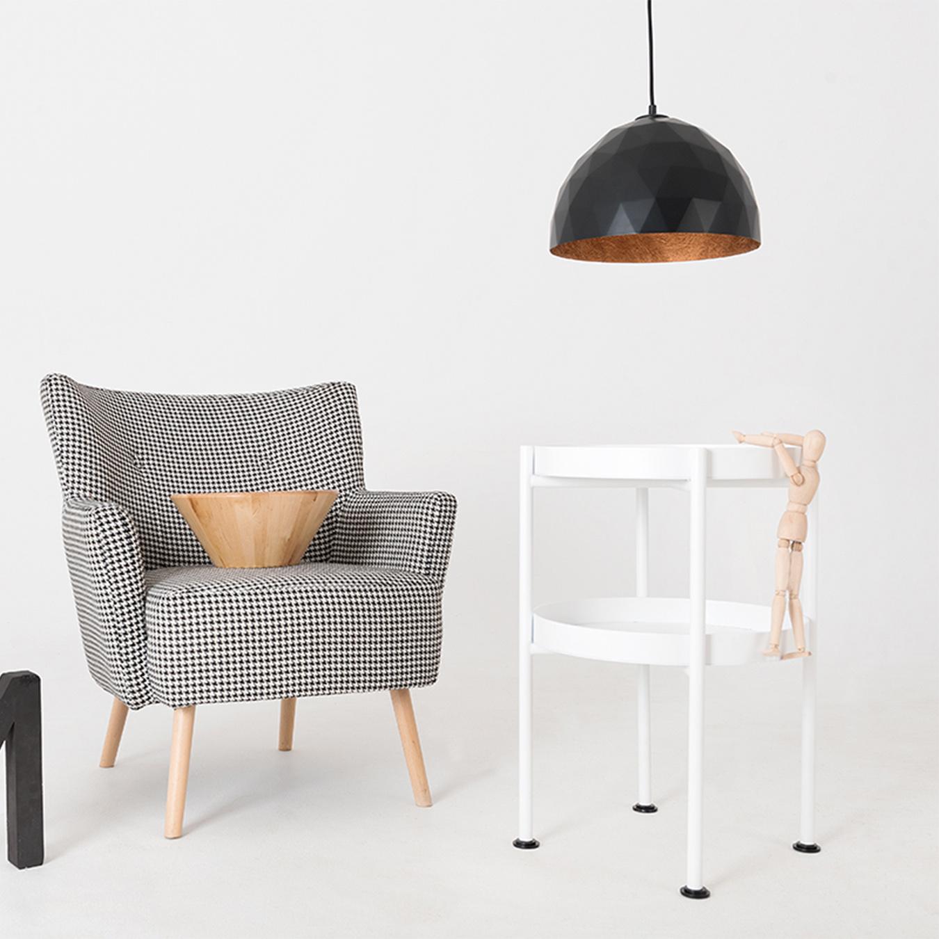 Hanna 40-2F Side Table - White by Custom Form