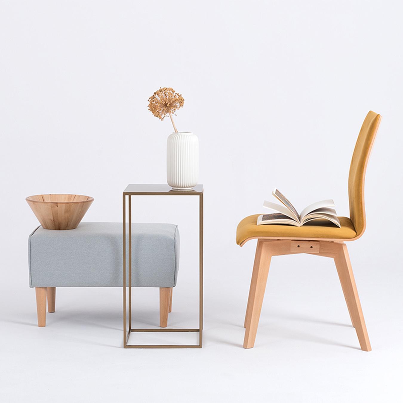 Tensio 30 Coffee Table / Side Table - Gold by Custom Form