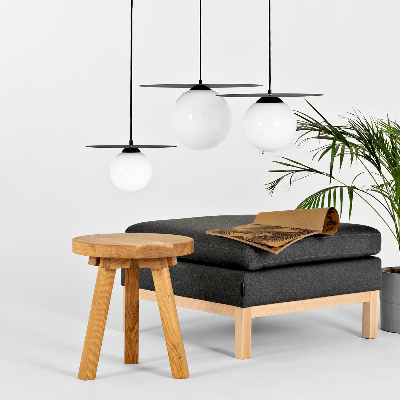 Skiva Ball Pendant Lamp - White by Custom Form