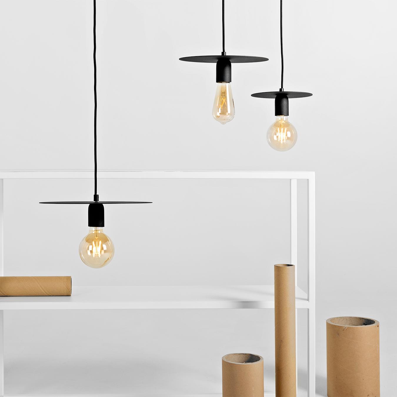 Skivas Pendant Lamp - Black by Custom Form