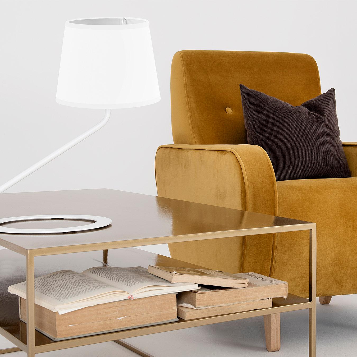 Shade Table Lamp - White / White by Custom Form