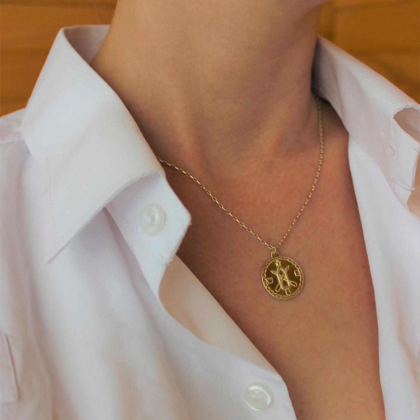 Independence Medallion Necklace - Gold by Magda Koenner Jewellery