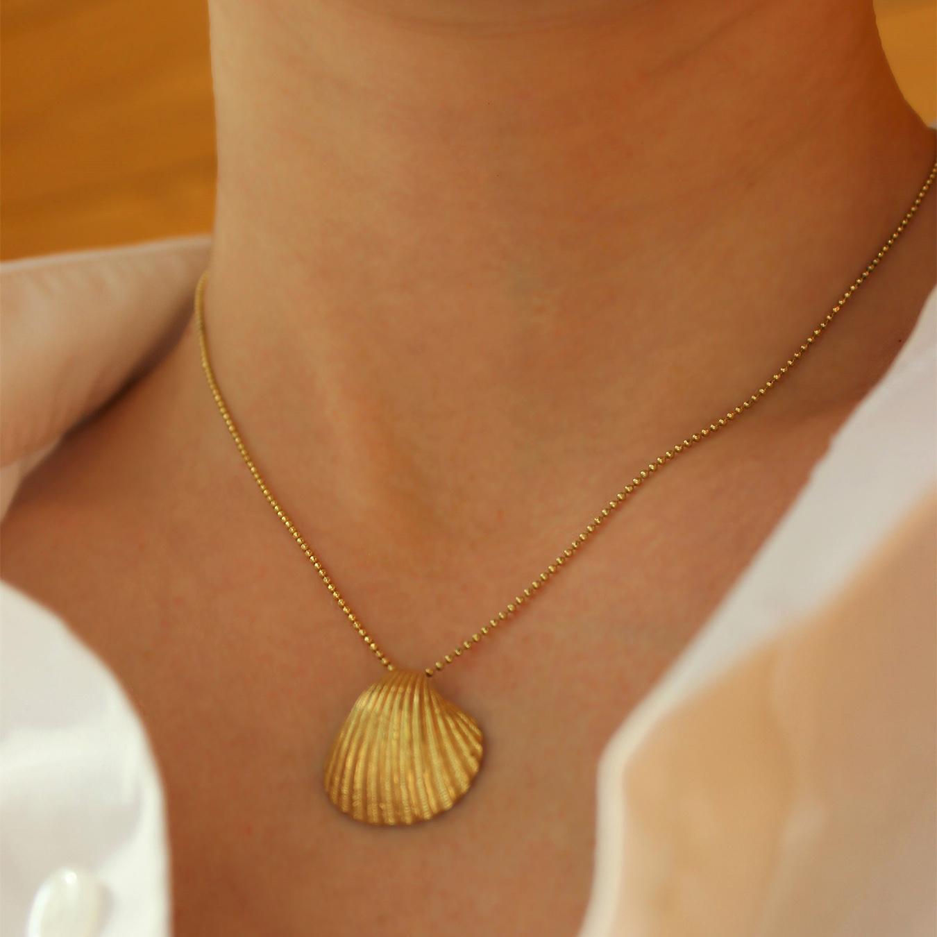 Shell Necklace - Gold by Magda Koenner Jewellery