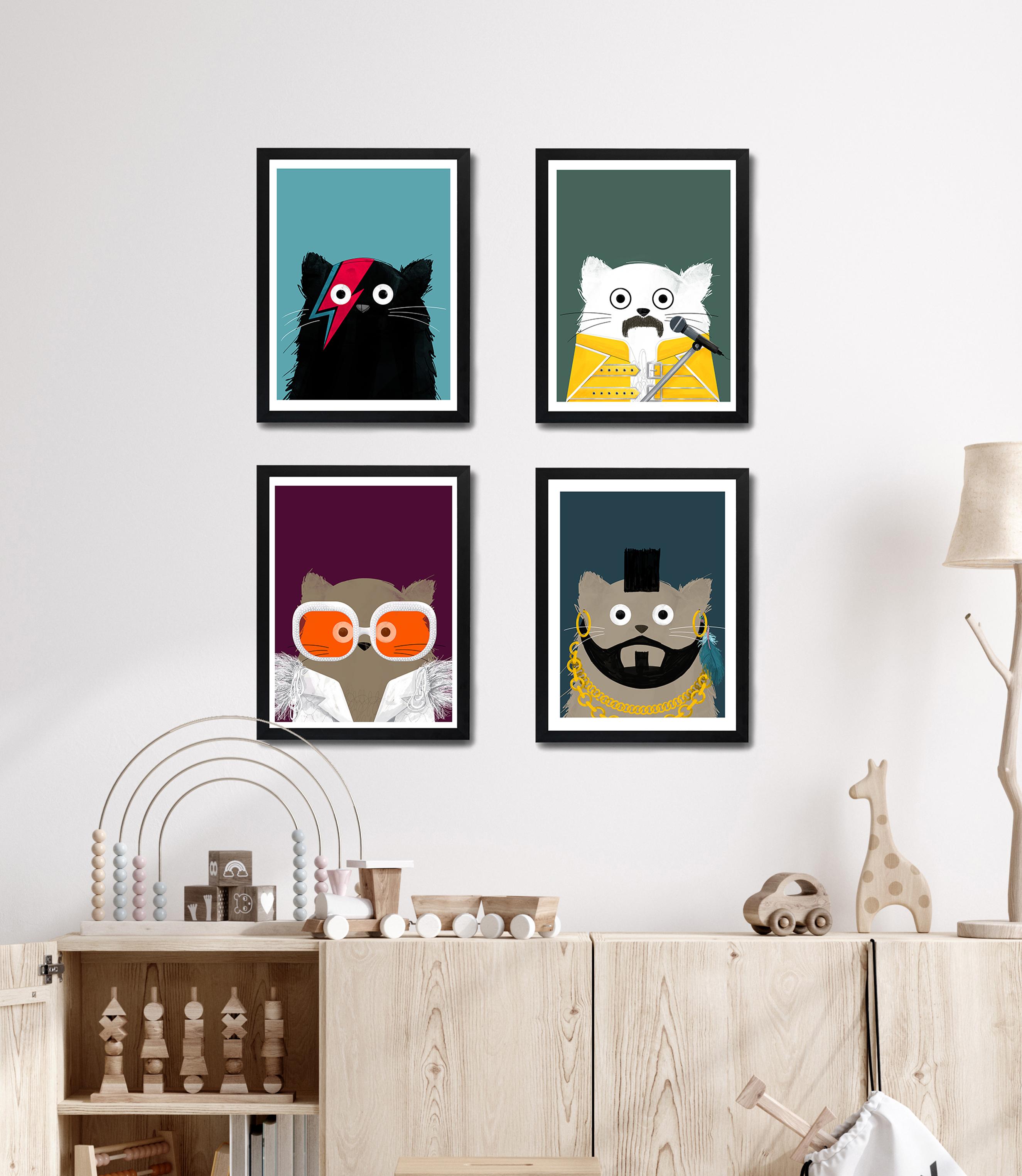 Famous Cat Gallery Wall by Doozal by Fy! Gallery Walls