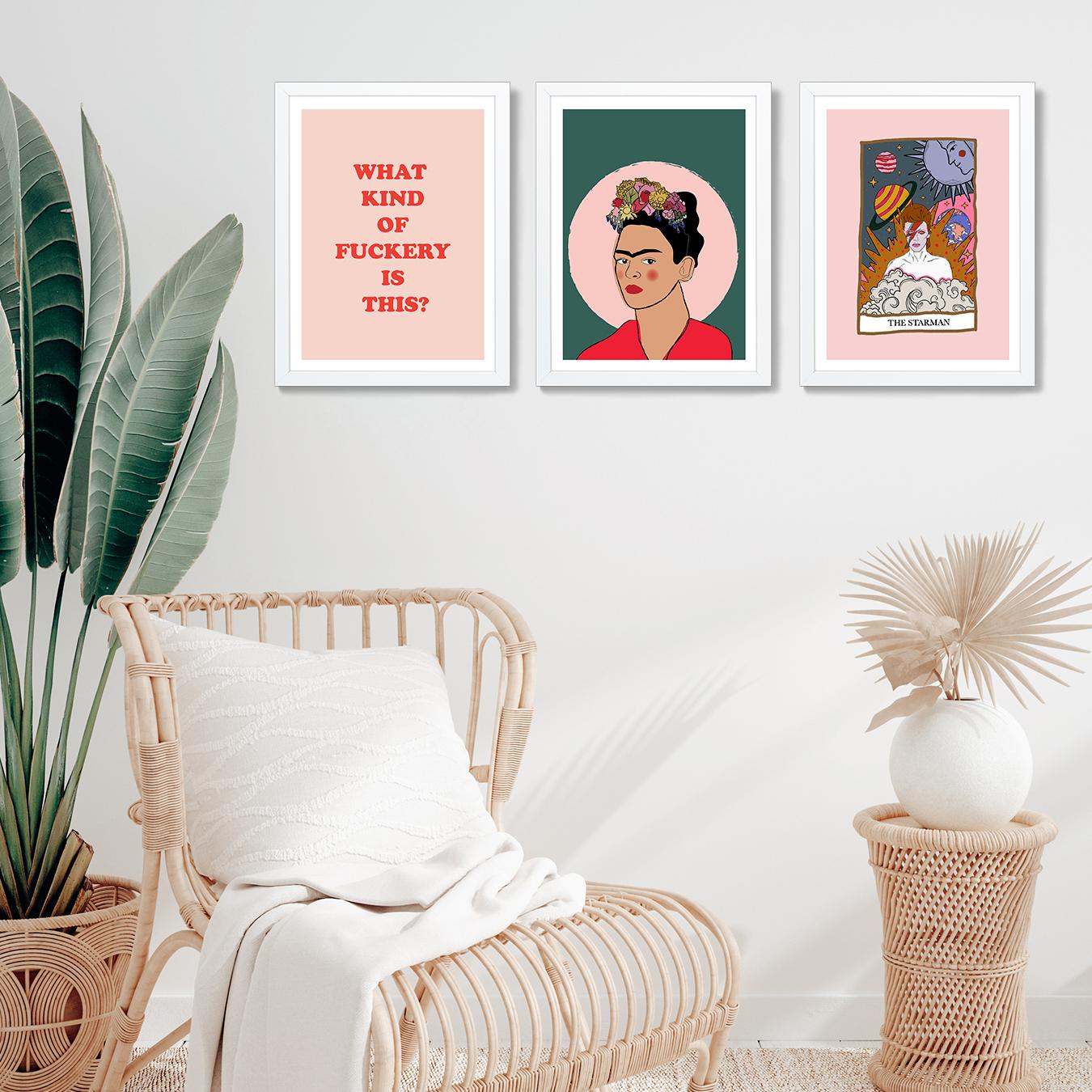 Frida Kahlo Modern Gallery Wall by Girl Visual by Fy! Gallery Walls