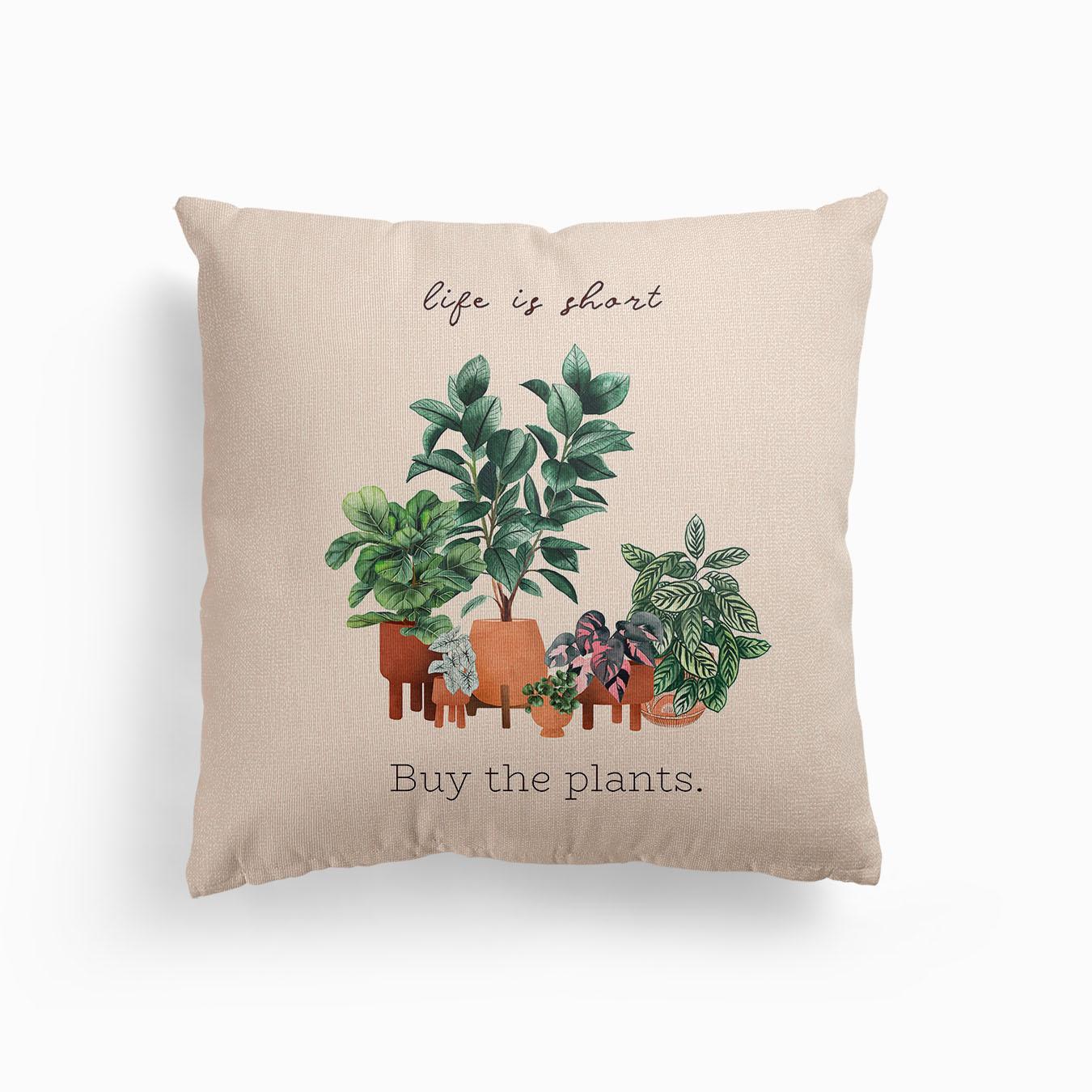 Buy The Plants 1 Canvas Cushion by Gush Art Studio