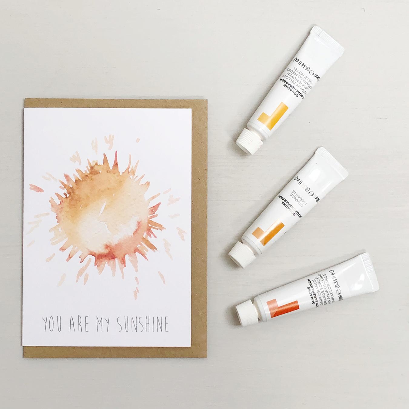 Sunshine Greeting Card by Katie Hipwell