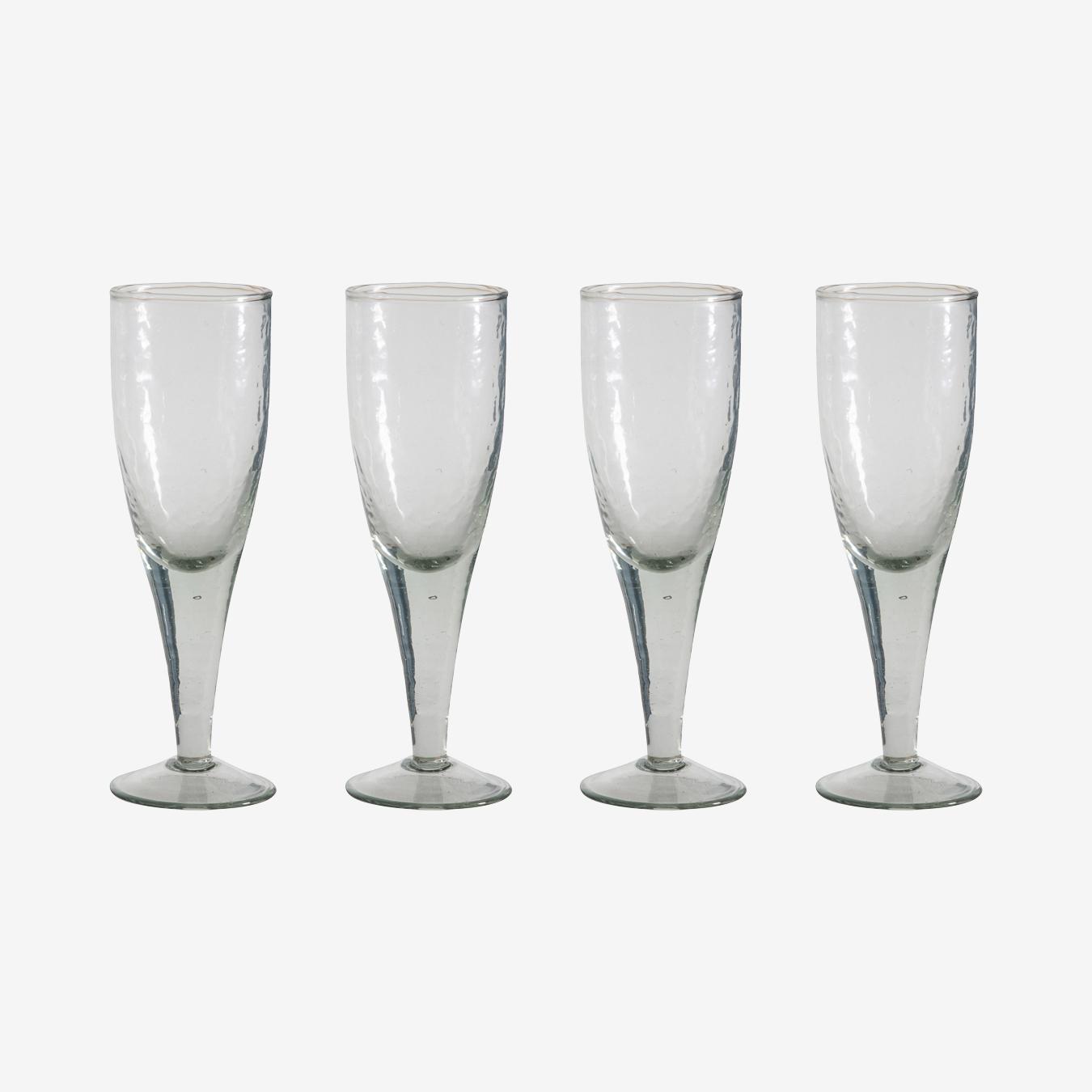 Hammered Flutes - Set of 4 by E.S. Designs