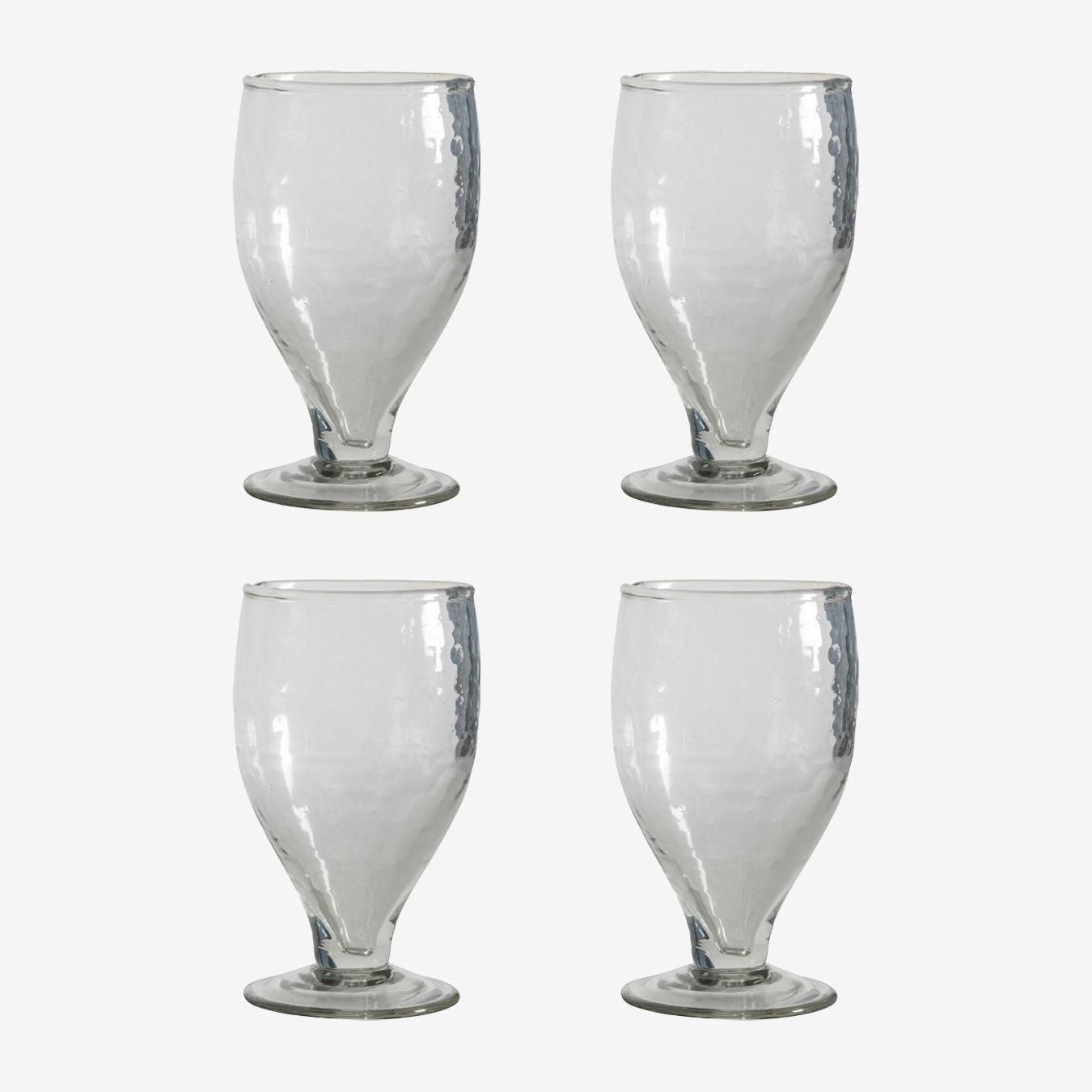Hammered Wine Glasses - Set of 4 by E.S. Designs
