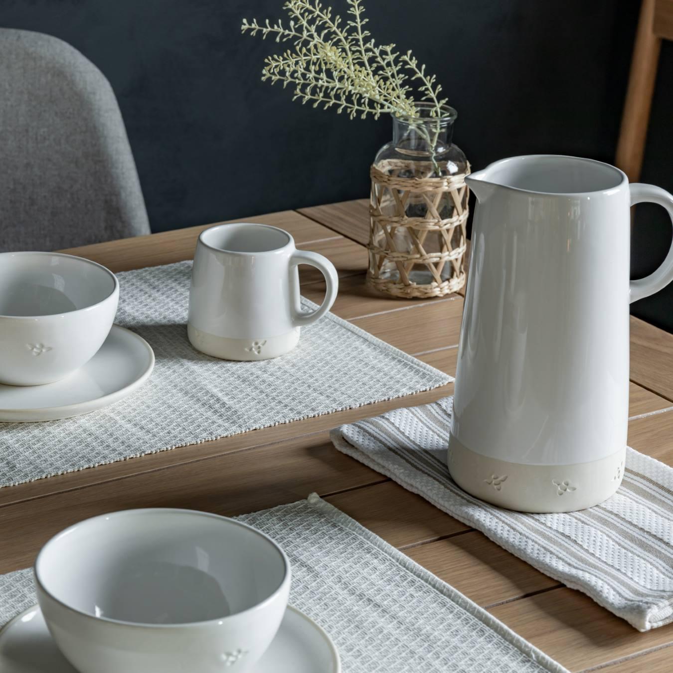 Beer Jug - White by E.S. Designs