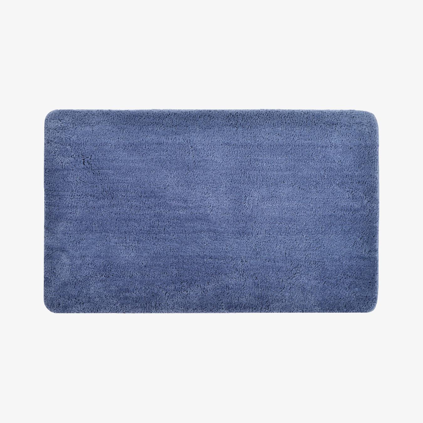 Deep Pile Microfibre Non-Slip Bath Mat - Mid Blue by Allure Bath Fashions