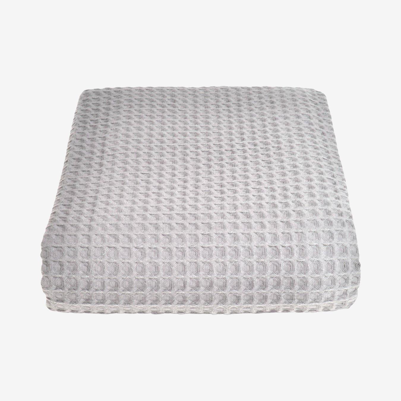 Hotel Sedona Waffle Throw Blanket - Dove Grey by Allure Bath Fashions