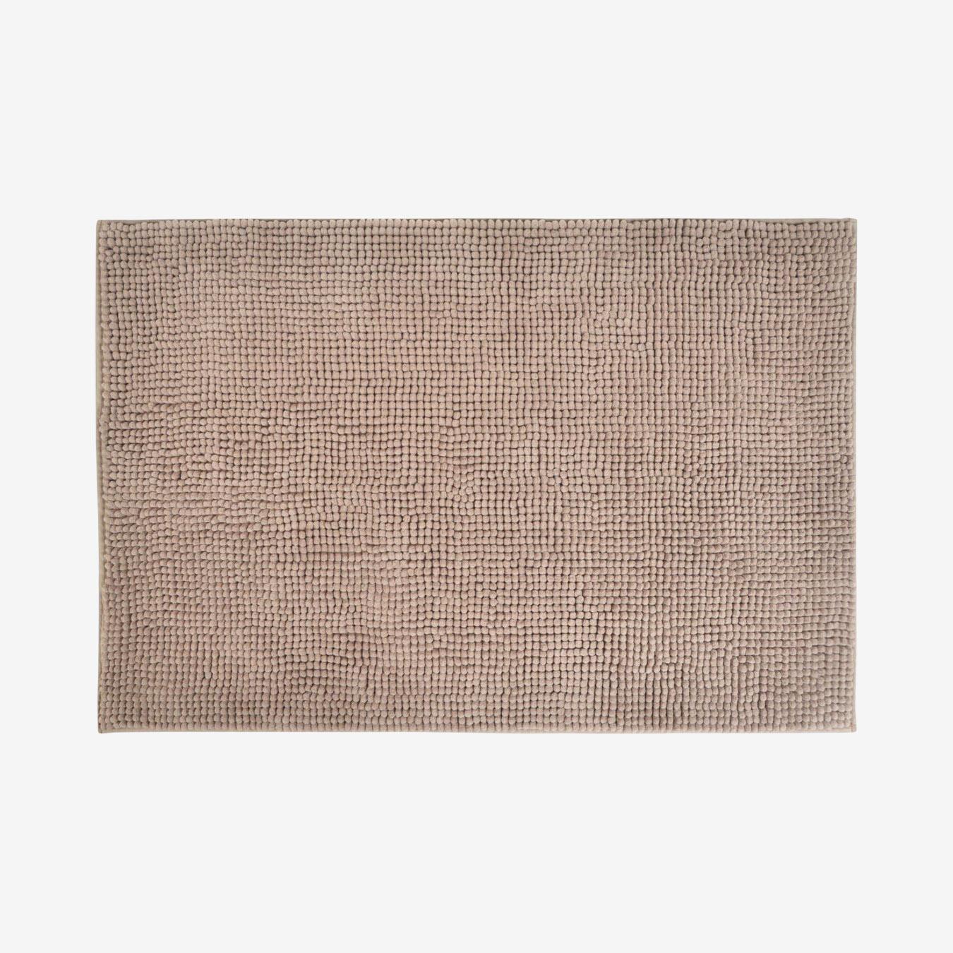 Supersoft Chenille Bobble Bath Mat - Beige by Allure Bath Fashions