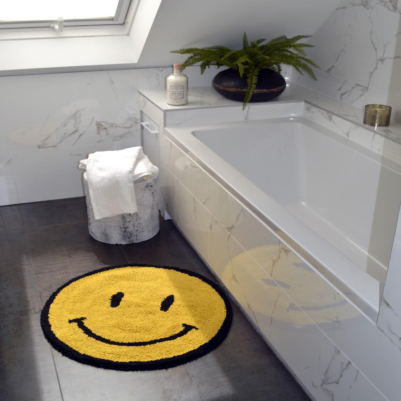 Happy Face Reversible - Bath Mat by Allure Bath Fashions