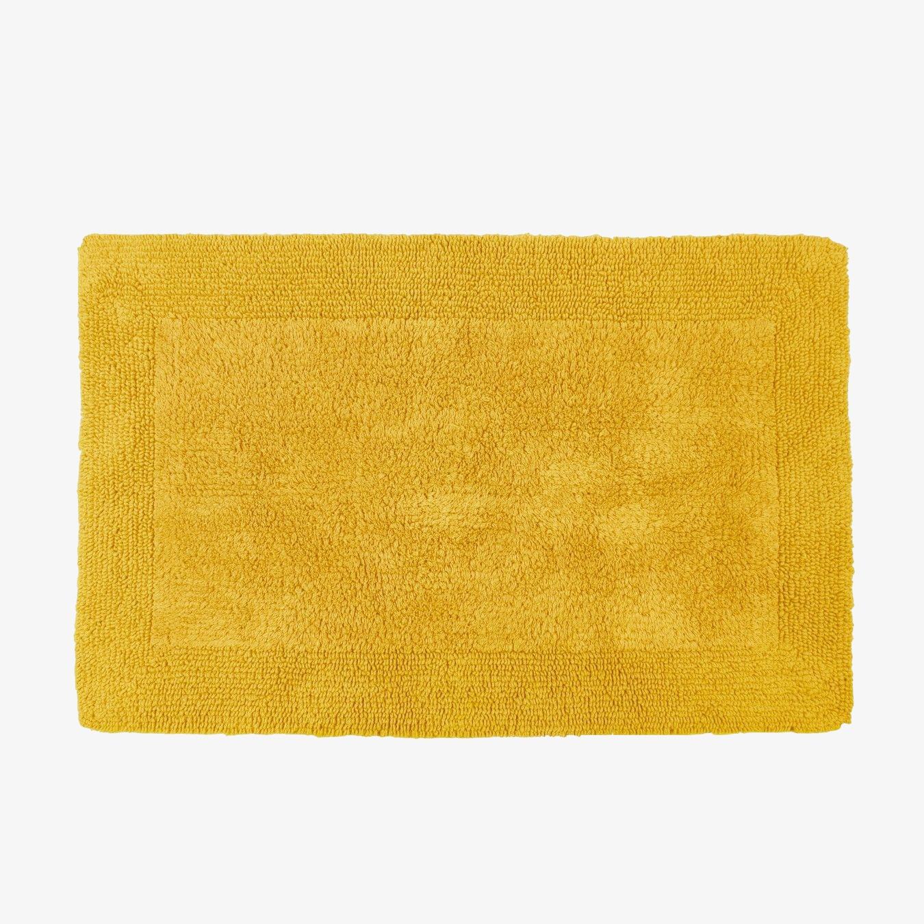 Elegance Cotton Reversible Bath Mat - Mustard by Allure Bath Fashions
